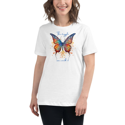 Butterfly Women's 100% Cotton Relaxed T-Shirt - Vegan America