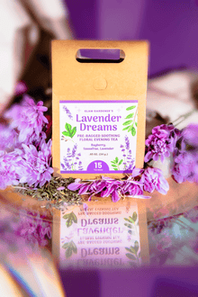 LAVENDER DREAMS • Soothing, floral evening pre-bagged tea with Wildcrafted Sassafras, Bayberry & Organic Lavender