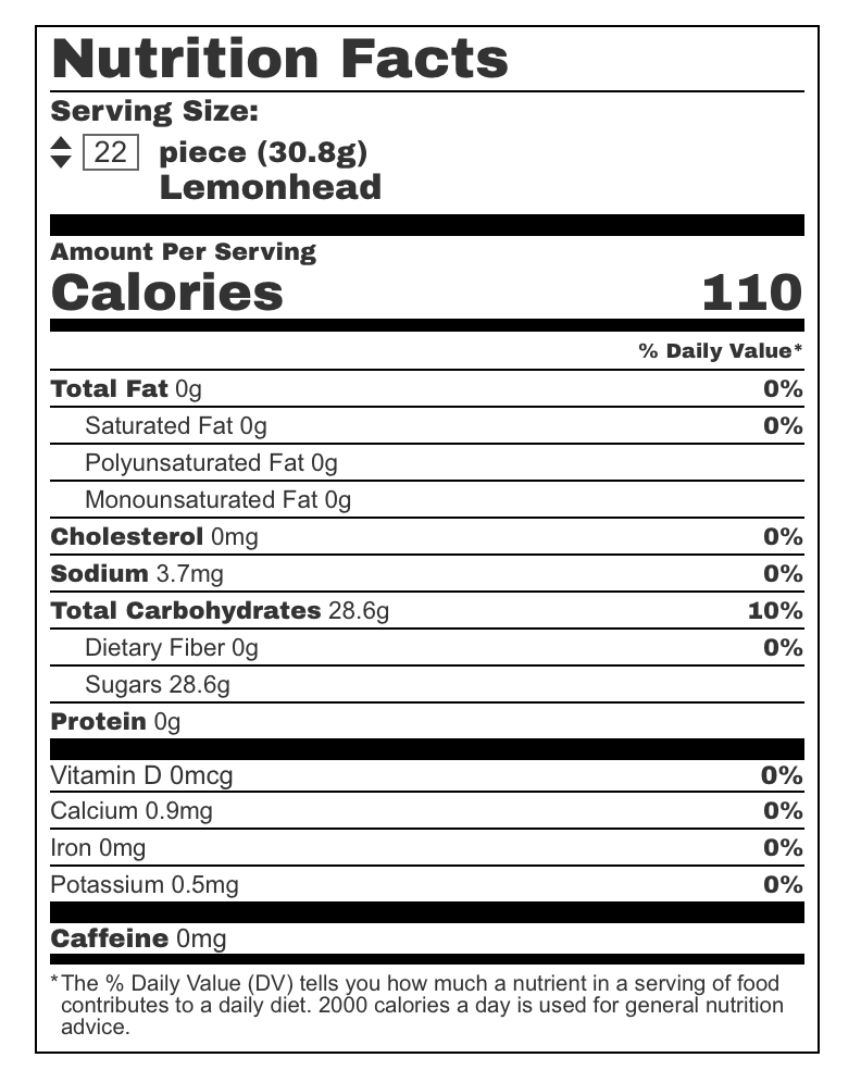 Freeze Dried Heads of Lemon Candy