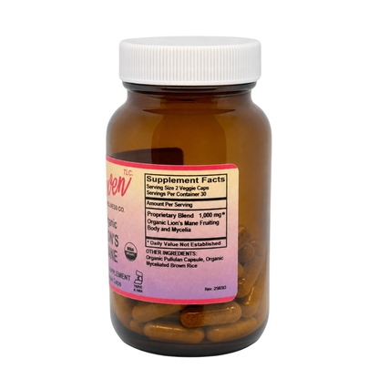 Lion's Mane Mushroom Capsules | Focus & Clarity | 60 Capsules