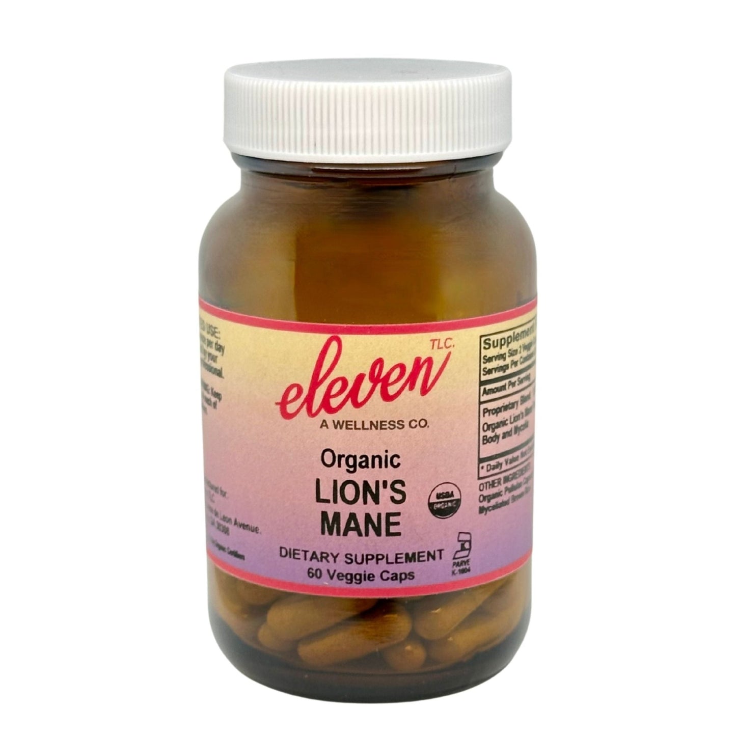 Lion's Mane Organic Mushroom Capsules | 60 Capsules - Vegan America