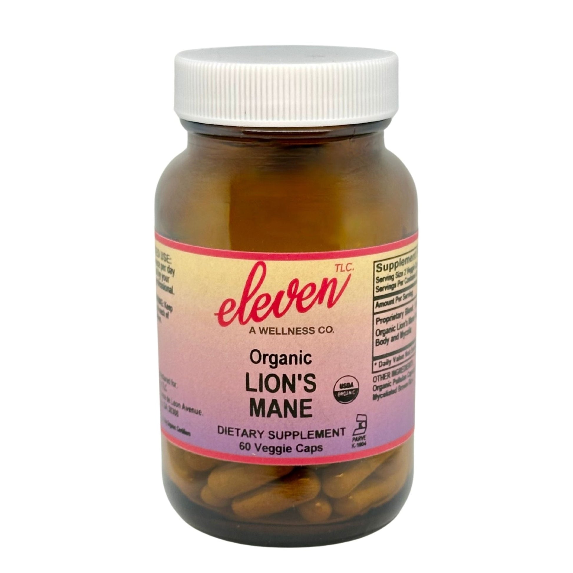 Lion's Mane Organic Mushroom Capsules | 60 Capsules - Vegan America