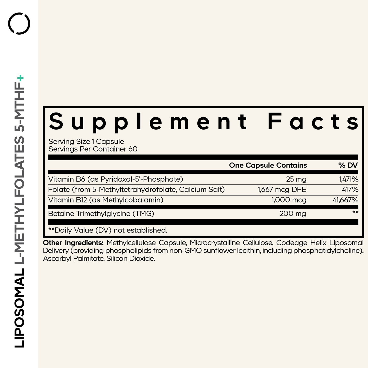 Liposomal L-Methylfolate 5-MTHF+
