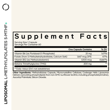 Liposomal L-Methylfolate 5-MTHF+