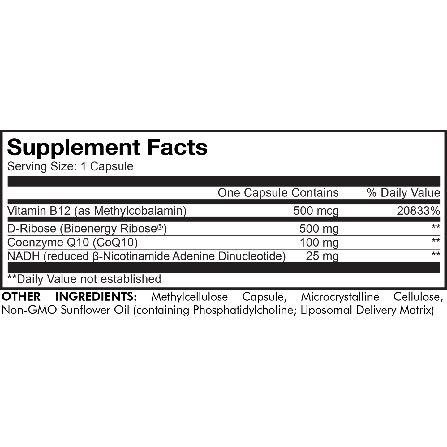 Liposomal NADH+