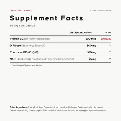 Liposomal NADH