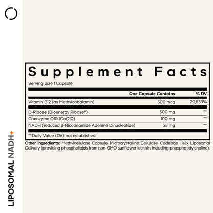 Liposomal NADH+ - Vegan America