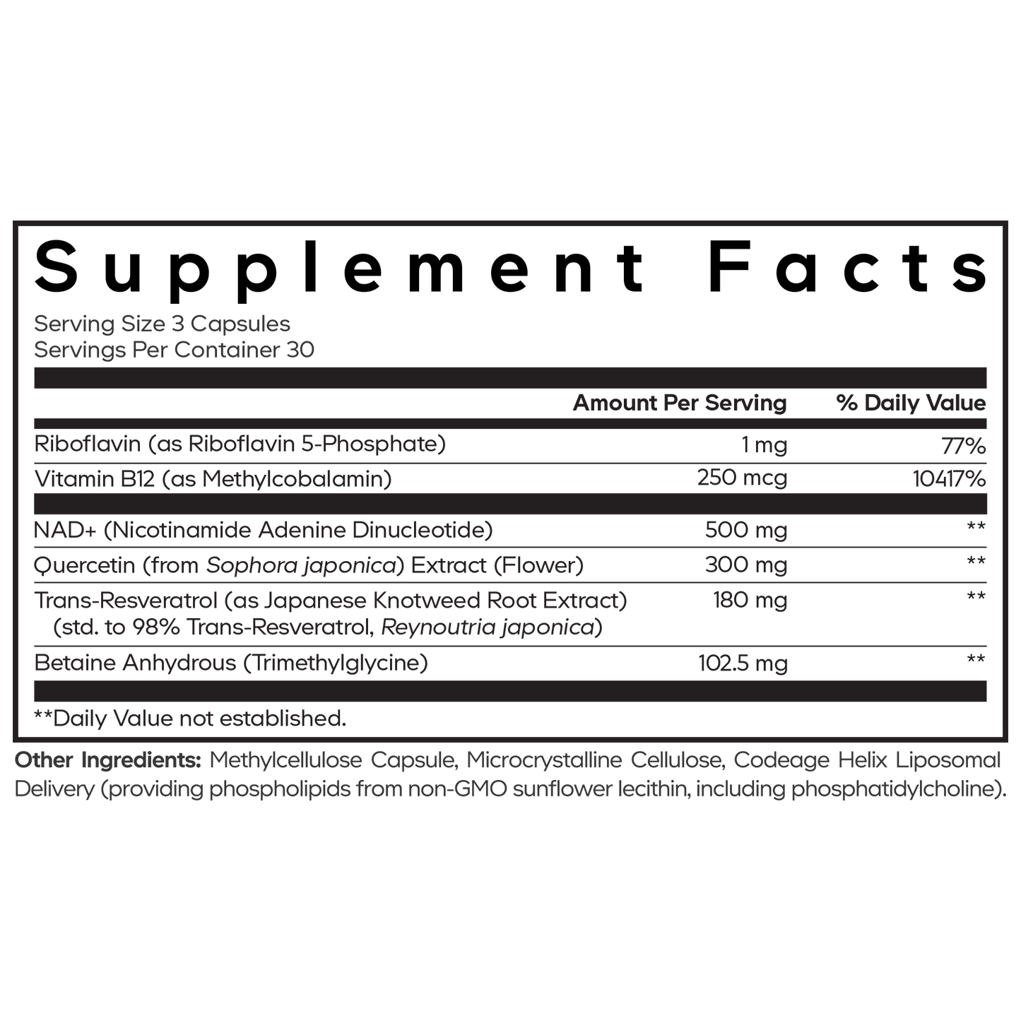 Liposomal NAD+ Ultra Capsules