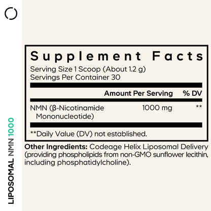Liposomal NMN 1000 Powder - Vegan America