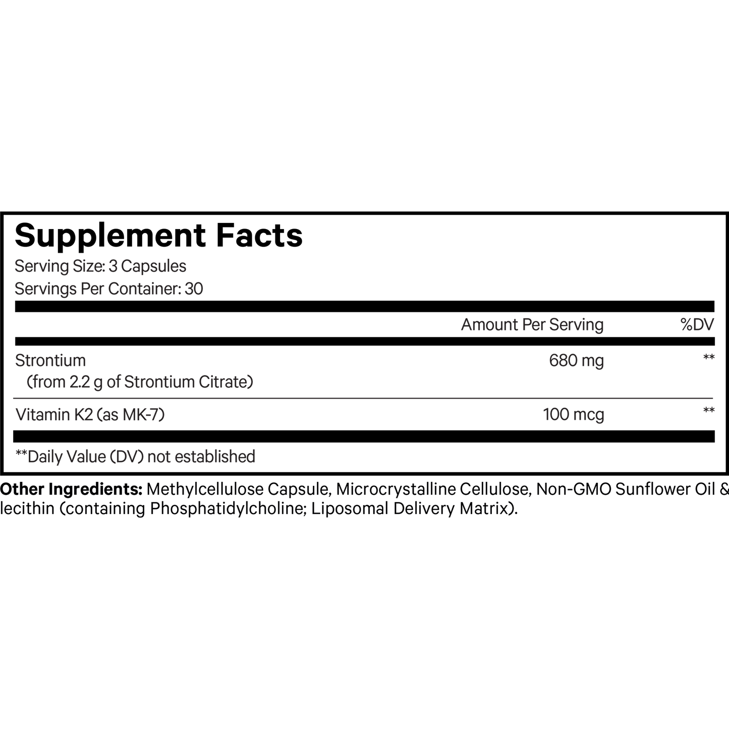 Liposomal Strontium