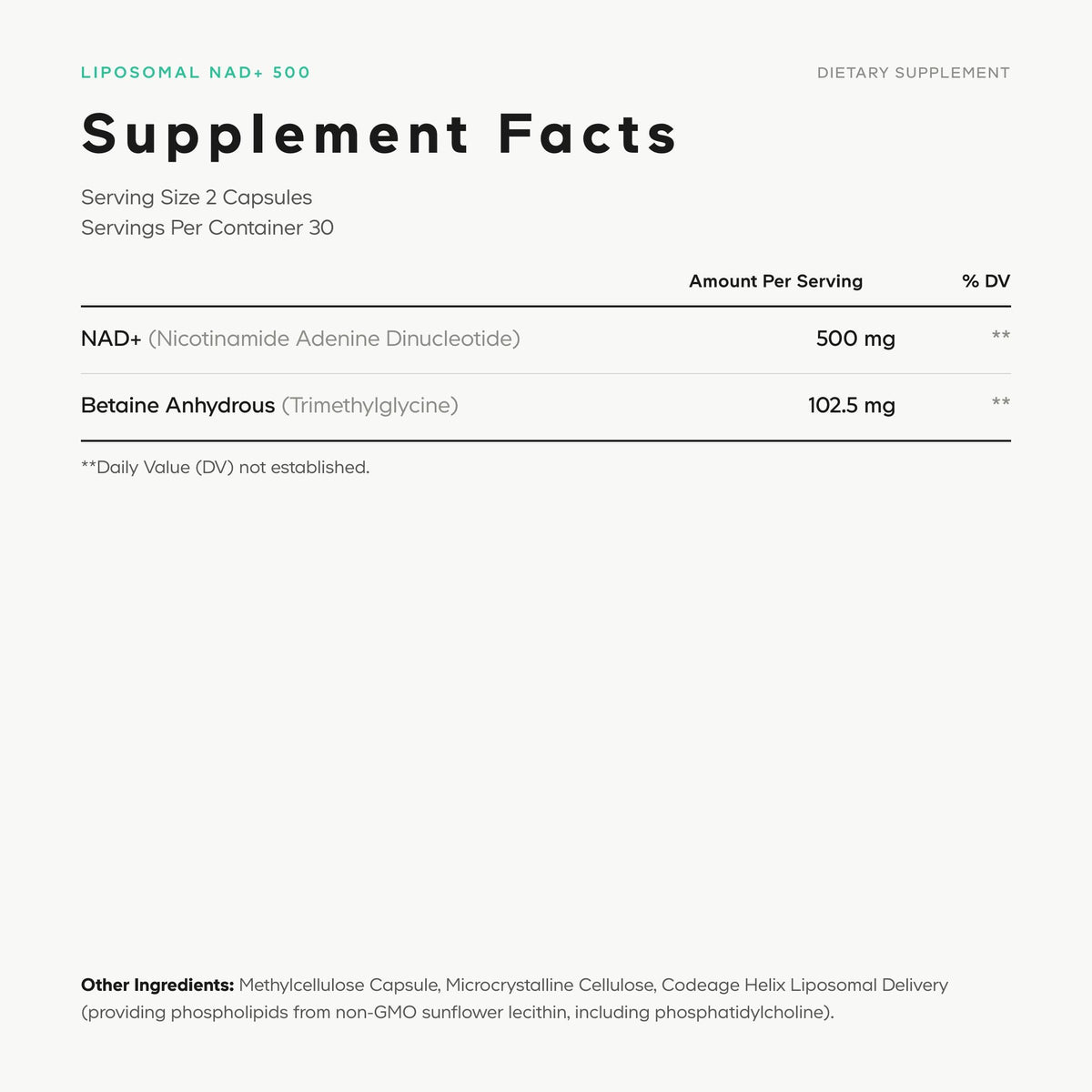 Liposomal NAD+ Capsules - Vegan America