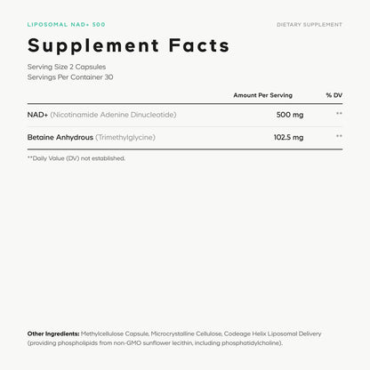 Liposomal NAD+ Capsules - Vegan America