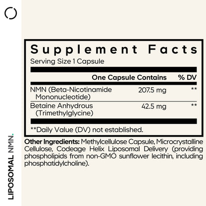 Liposomal NMN