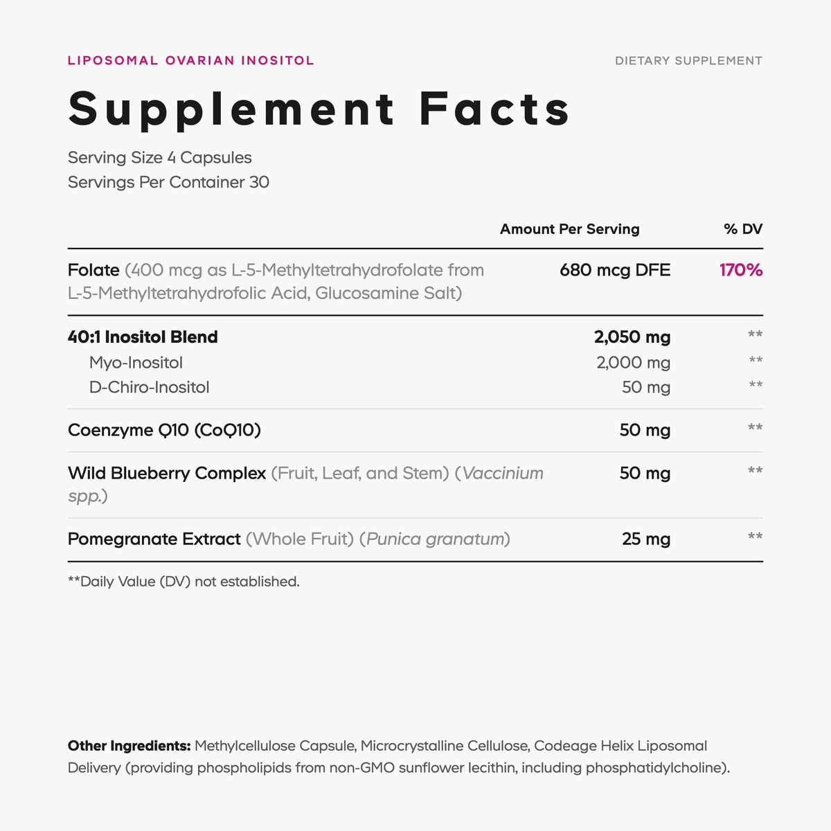 Liposomal Ovarian Inositol+ - Vegan America