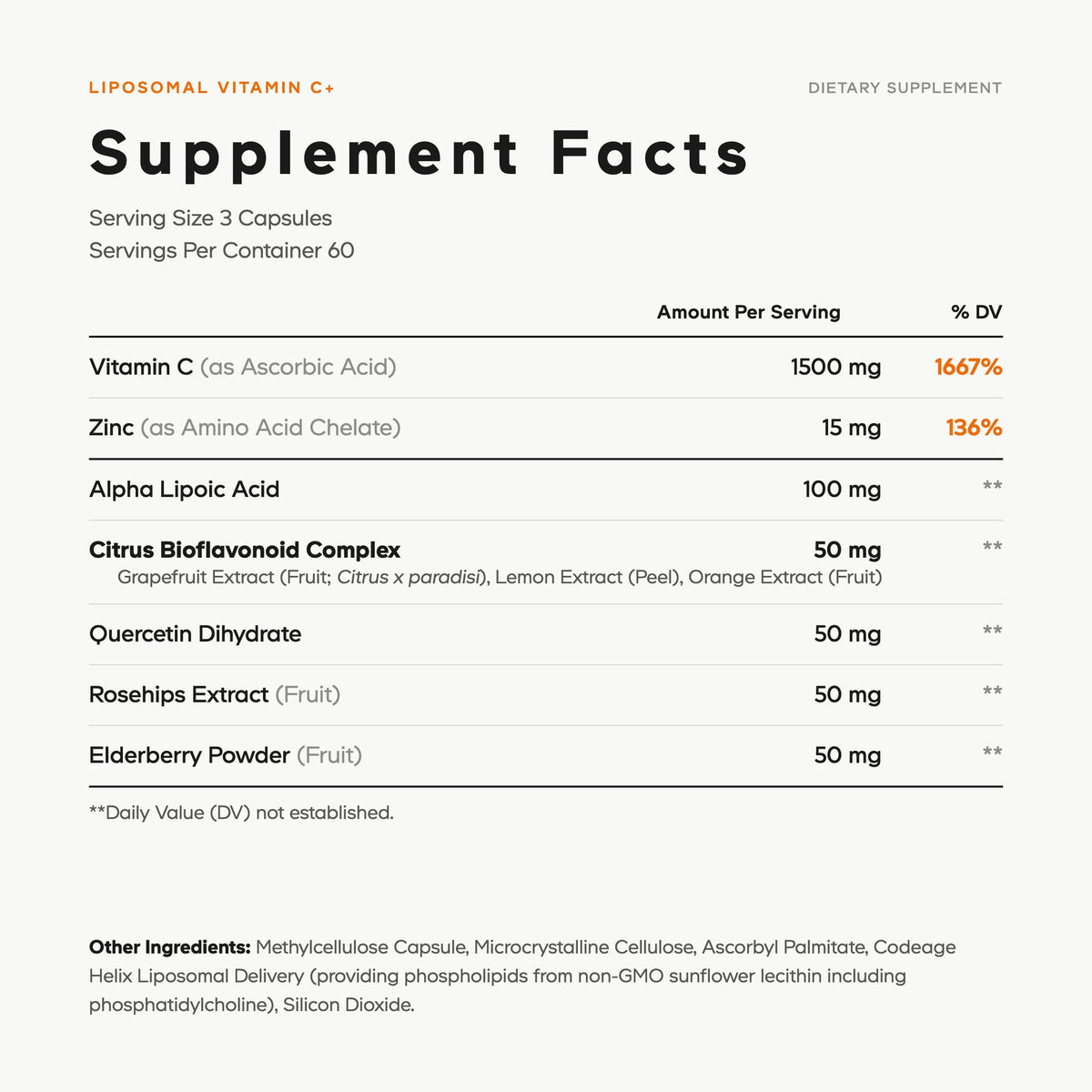 Liposomal Vitamin C+ Large - Vegan America