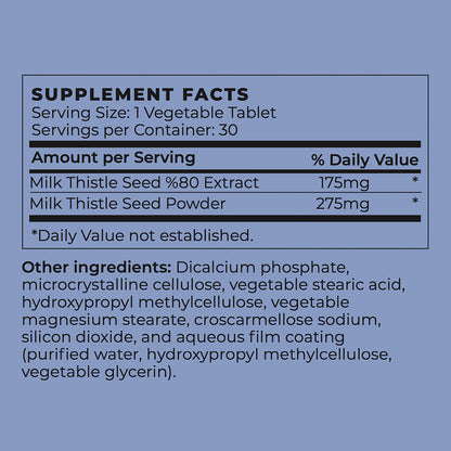 Vegan Milk Thistle Seed Liver Cleanse Supplement