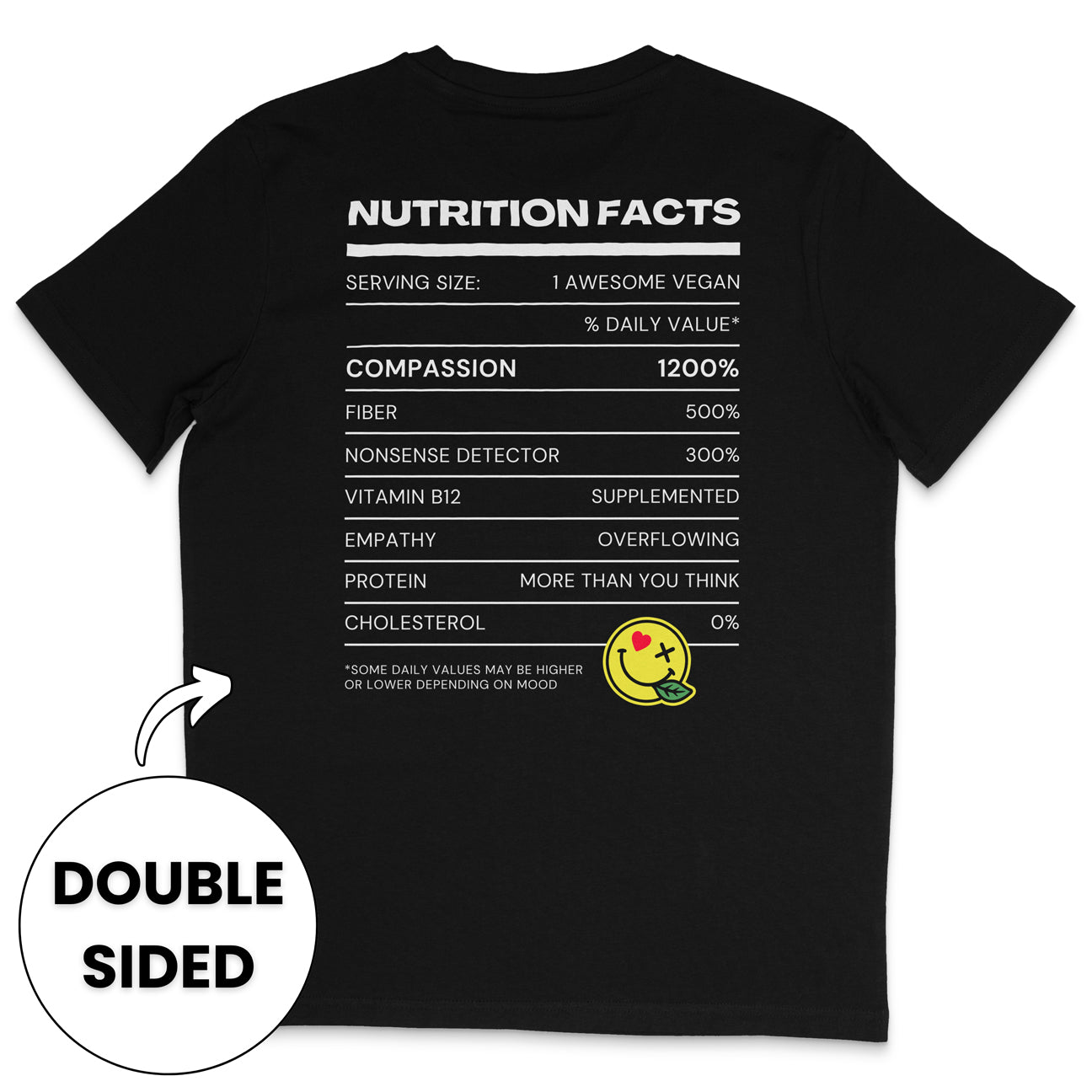 Vegan Nutrition Facts Streetwear T-Shirt