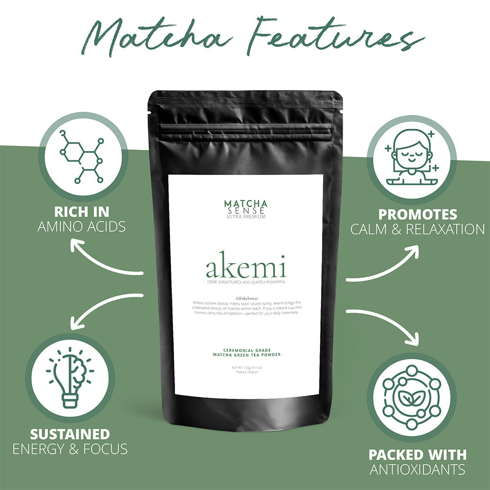 Ceremonial Grade Matcha Green Tea Powder — Akemi