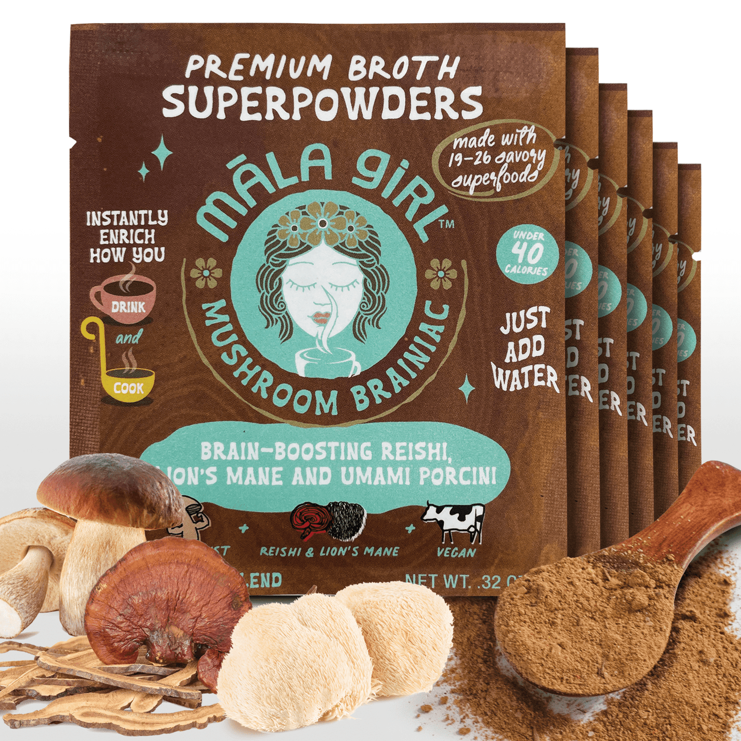 Mushroom Brainiac Superfood Broth Powder - Vegan America