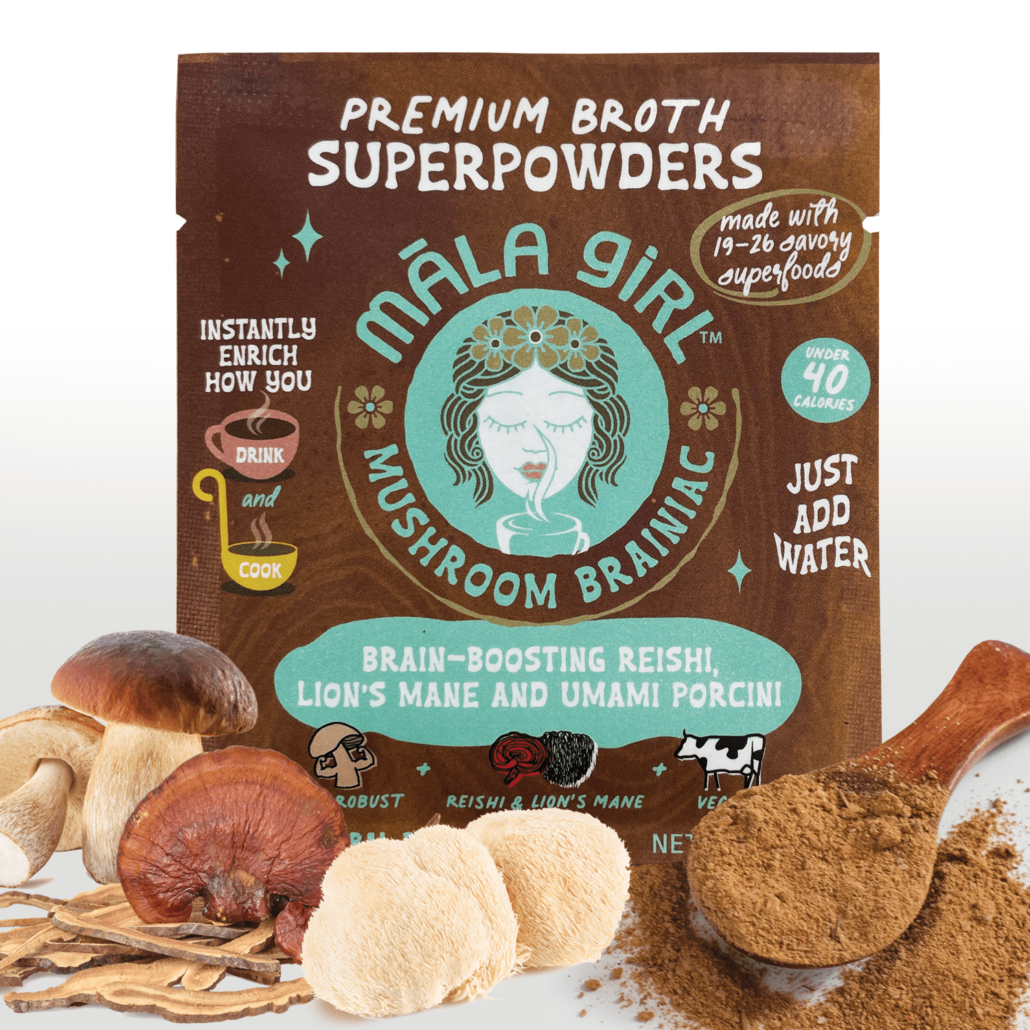 Mushroom Brainiac Superfood Broth Powder - Vegan America