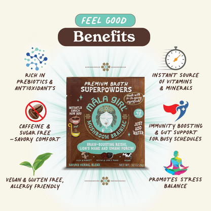 Mushroom Brainiac Superfood Broth Powder - Vegan America