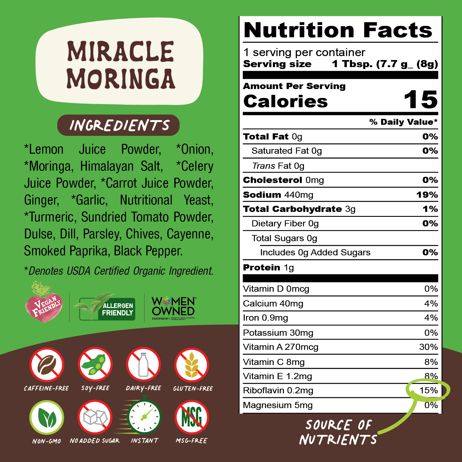 Miracle Moringa Superfood Broth Powder - Vegan America