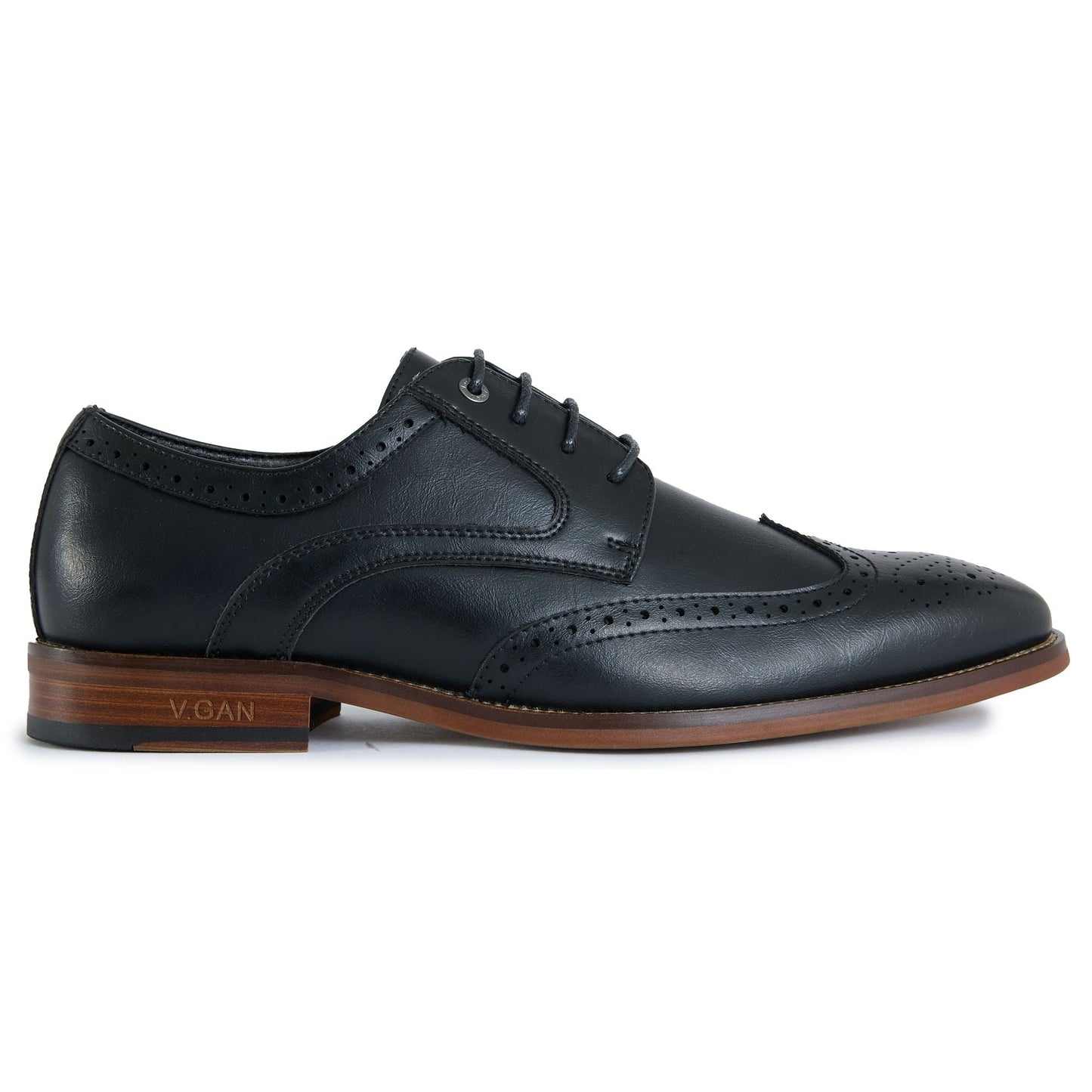 Mocha Brogue Shoes - Vegan America