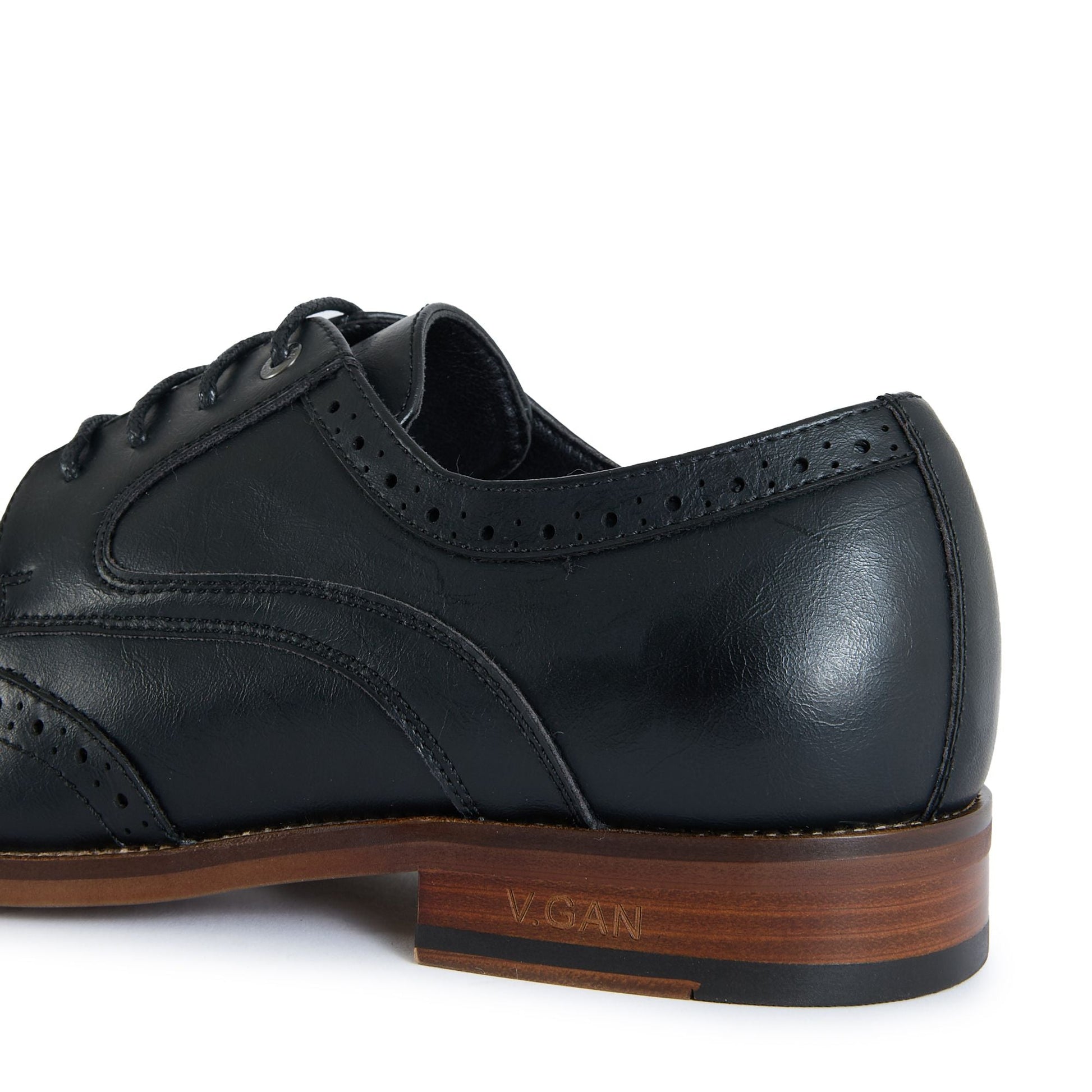 Mocha Brogue Shoes - Vegan America