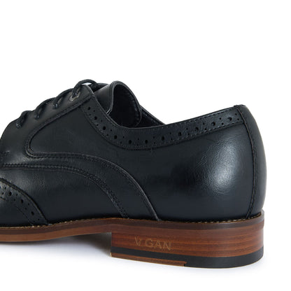 Mocha Brogue Shoes - Vegan America