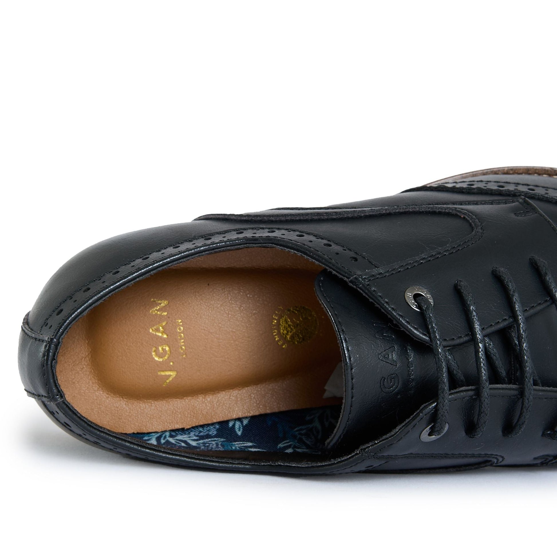 Mocha Brogue Shoes - Vegan America