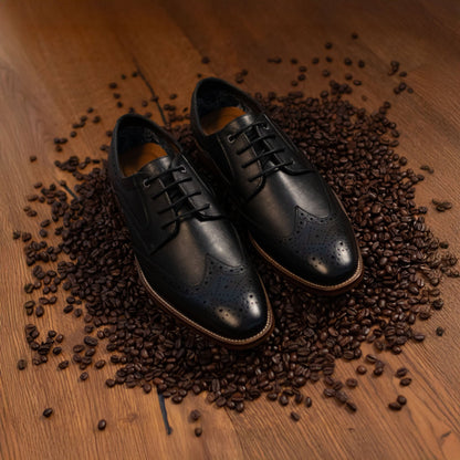 Mocha Brogue Shoes - Vegan America
