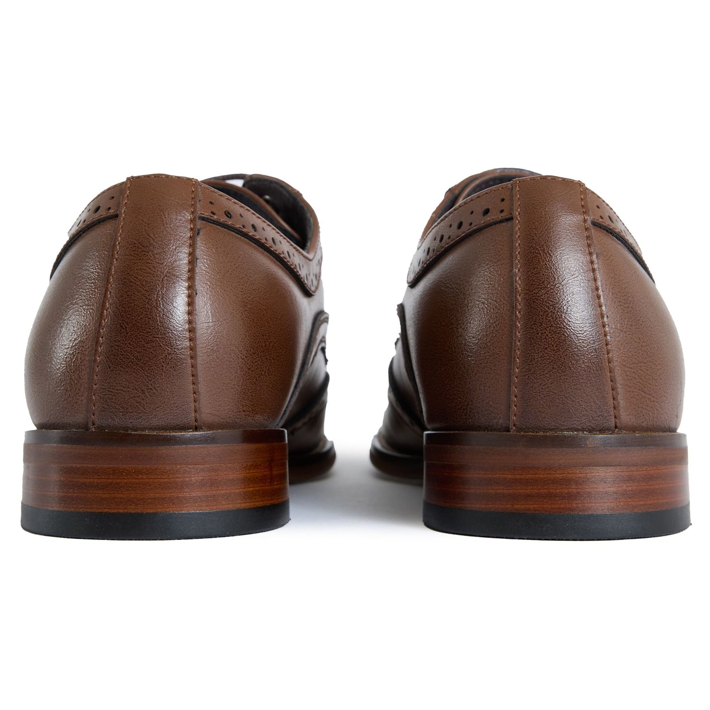 Mocha Brogue Shoes - Vegan America