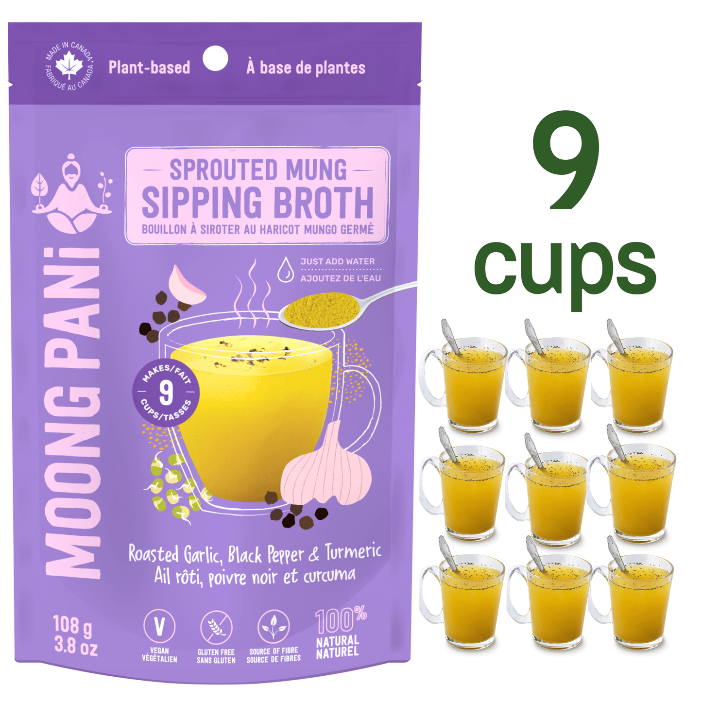 Roasted Garlic, Black Pepper & Turmeric Golden Mung Broth - Vegan America