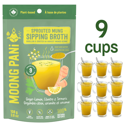 Ginger, Lemon & Turmeric Golden Mung Broth - Vegan America