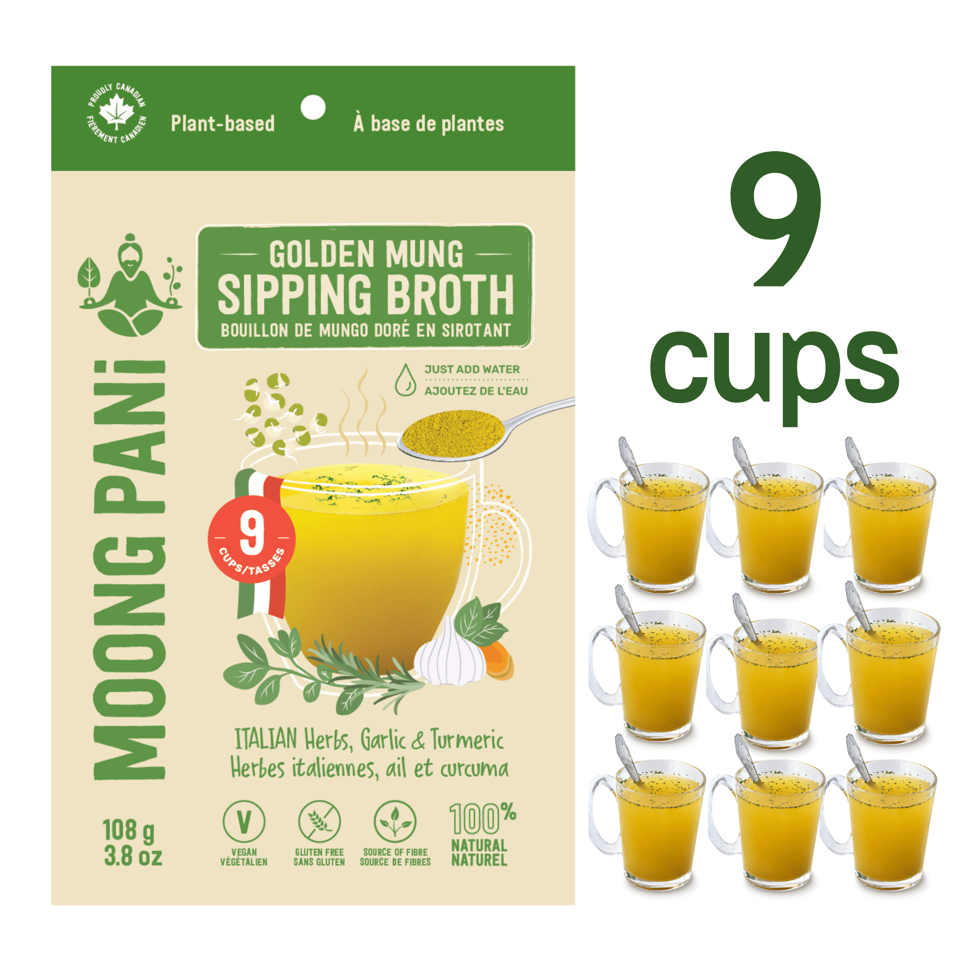 Italian Herbs & Turmeric Golden Mung Broth - Vegan America