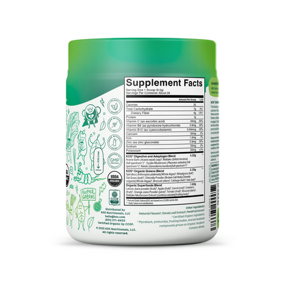 KOS Organic Superfood Greens - Apple Flavor