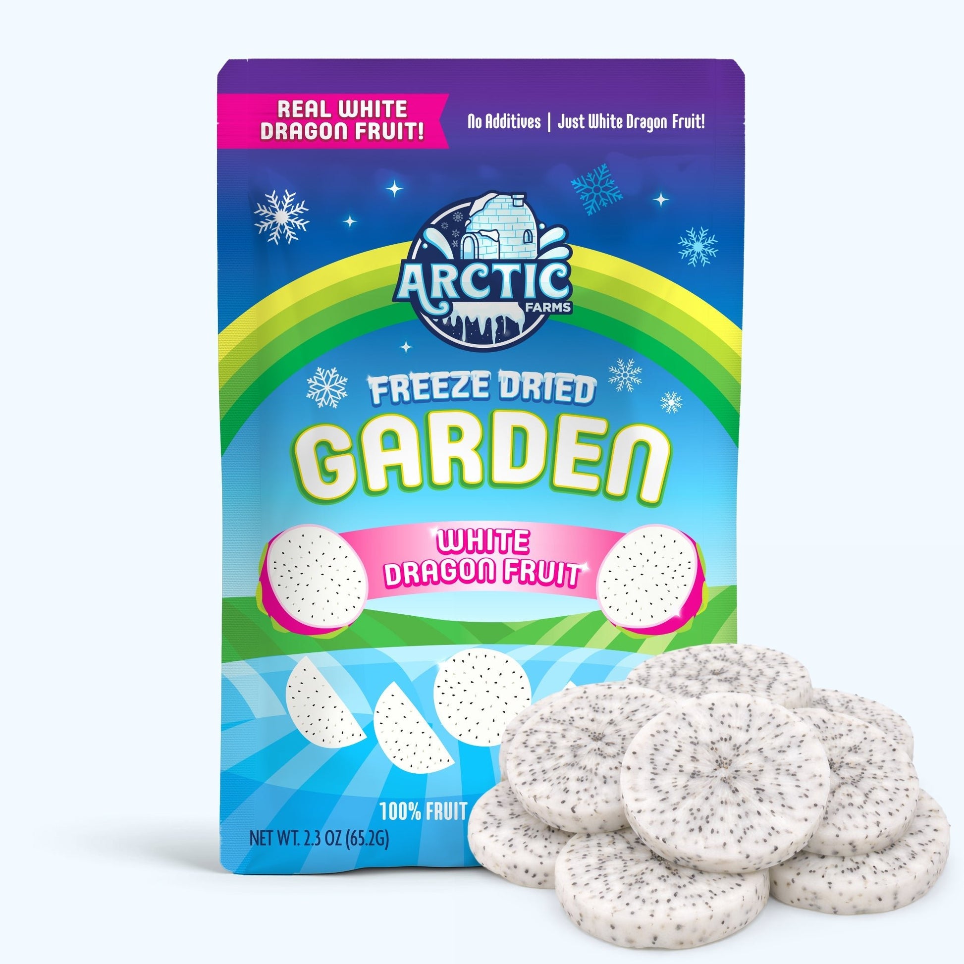Freeze Dried White Dragon Fruit Slices - Vegan America