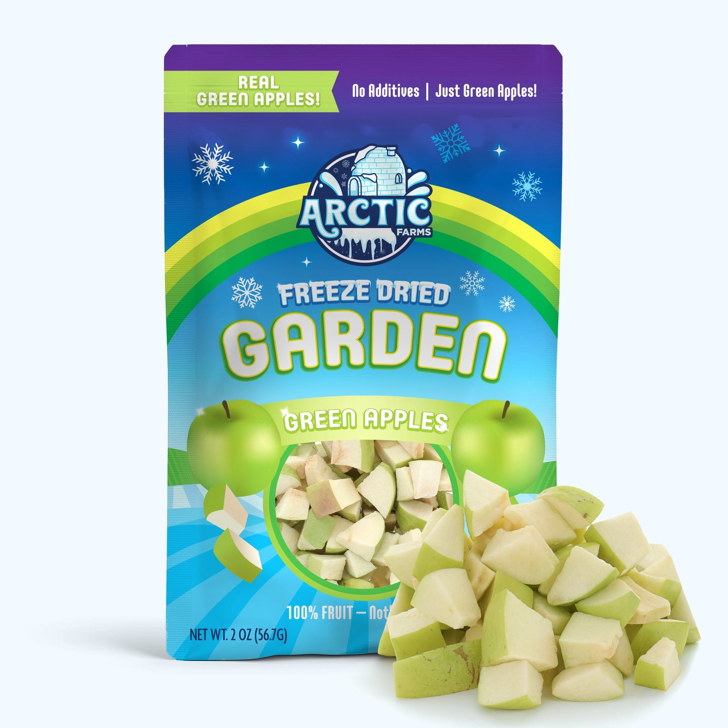 Freeze Dried Green Delicious Apple Bites