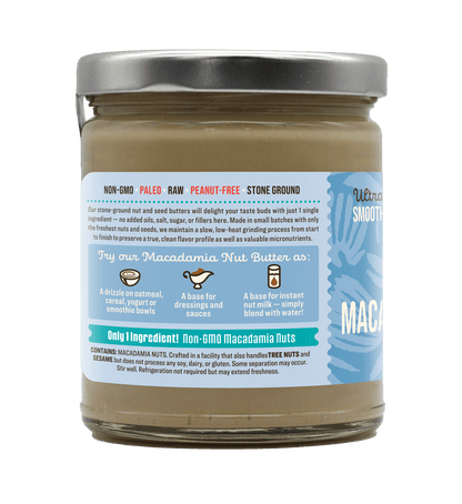 NON - GMO Macadamia Nut Butter - Vegan America