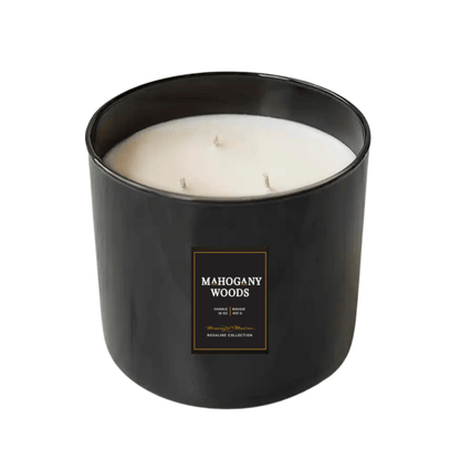 Mahogany Woods Natural 3 - Wick Candle - Vegan America