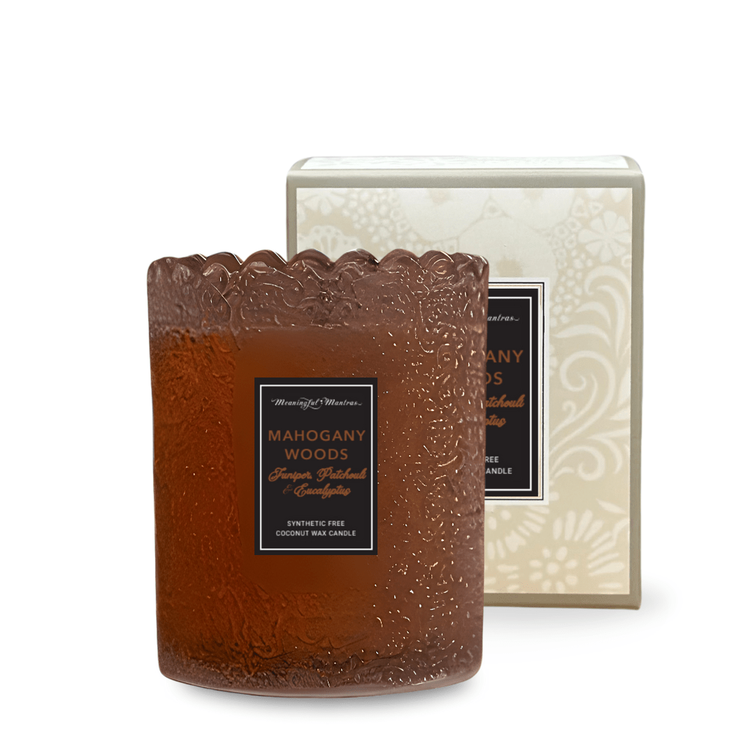 Mahogany Woods Natural Candle 8oz Kaia Collection - Vegan America