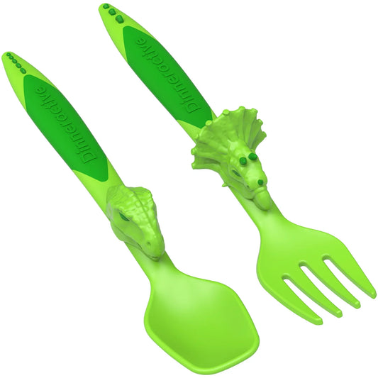 2-Piece Dinosaur Themed Utensil Set