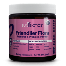 FRIENDLIER FLORA - PROBIOTIC & PREBIOTIC POWDER - Kids berry - Vegan America