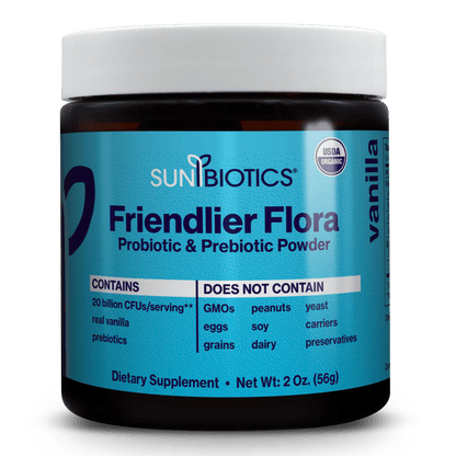 FRIENDLIER FLORA - PROBIOTIC & PREBIOTIC POWDER - Vanilla - Vegan America