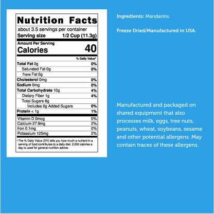Freeze Dried Mandarin Slices - Vegan America