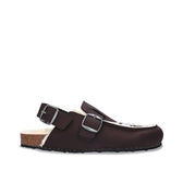 Vegan Winter Clogs with Cotton Lining Medan Brown - Vegan America