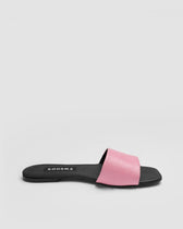 BOHEMA - Mellow Slides Shoes Pink, Vegan Corn Leather, Women's - Vegan America