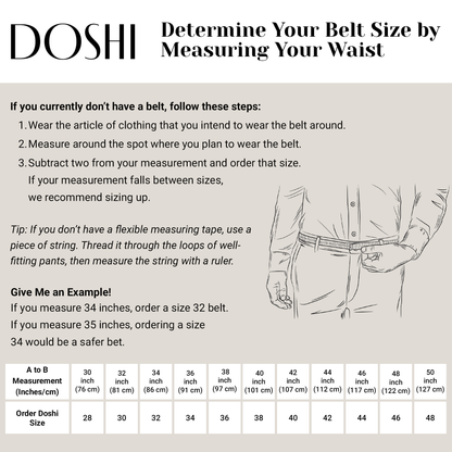 Casual belt w/ Brass Roller buckle
