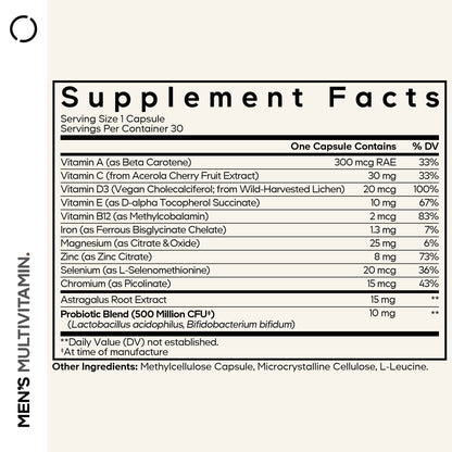 Men’s Daily Multivitamin - Vegan America
