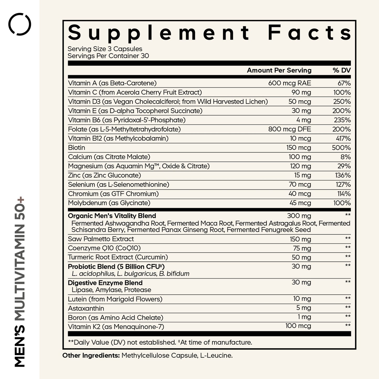 Men’s Daily Multivitamin 50+ - Vegan America